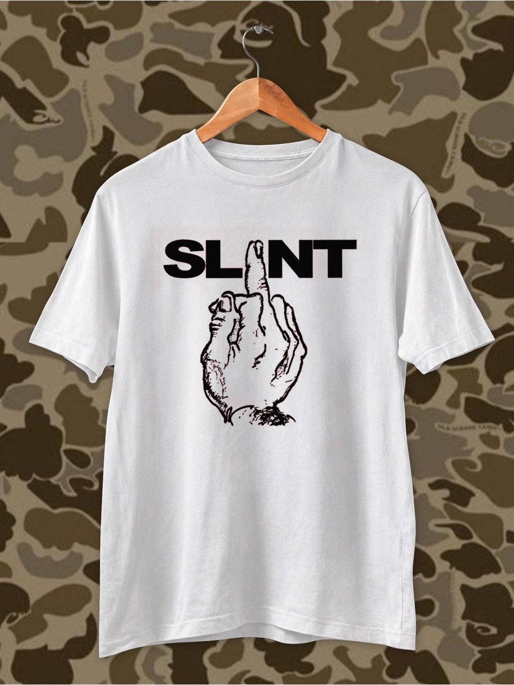 Slint band shirt, Punk Rock Graphic Tee, Minimalist Raised Hand Illustration
